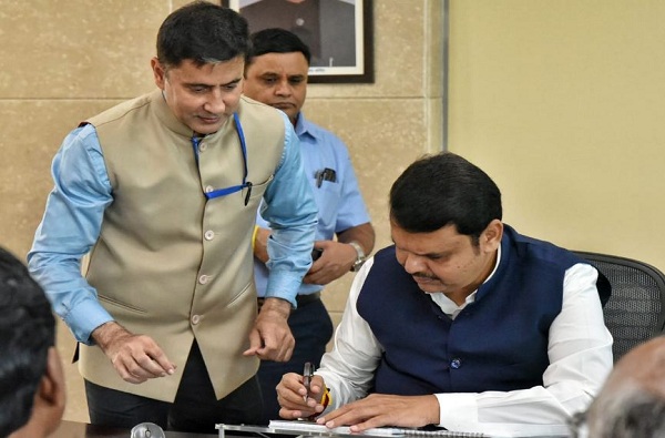 Devendra Fadnavis takes charge