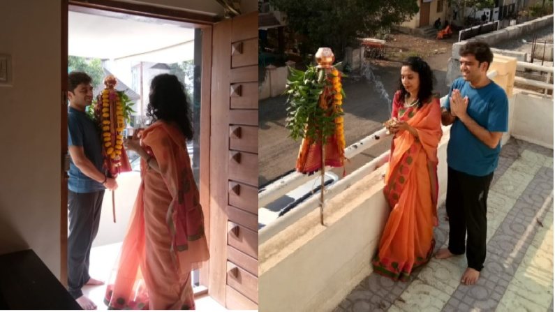 Harshvardhan Jadhav Isha Jha Gudhi Padwa